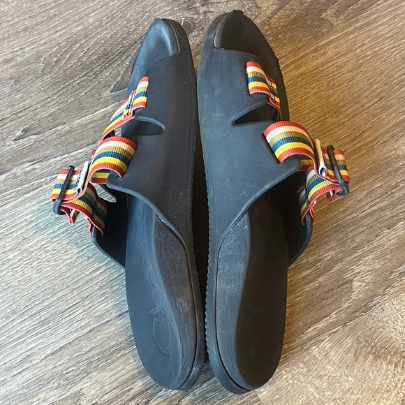 Chaco x New Belgium Brewing Chillo Slides Sandals Blue Red Mens 8‎ EU 39 - Picture 4 of 7